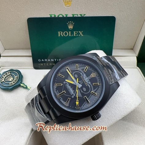 Rolex Milgauss Darth Vade Black Dial Replica Watch 11