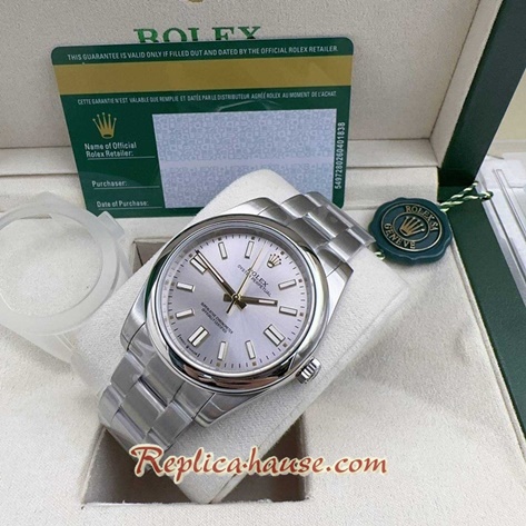Rolex Oyster Perpetual Silver Dial 41mm Replica Watch 01