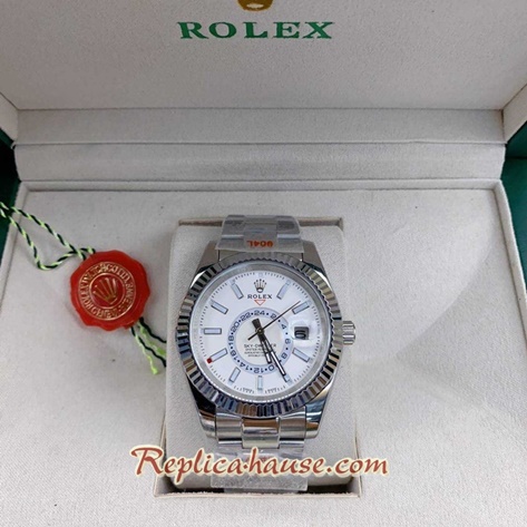 Rolex Sky Dweller White Dial 40mm Replica Watch 02
